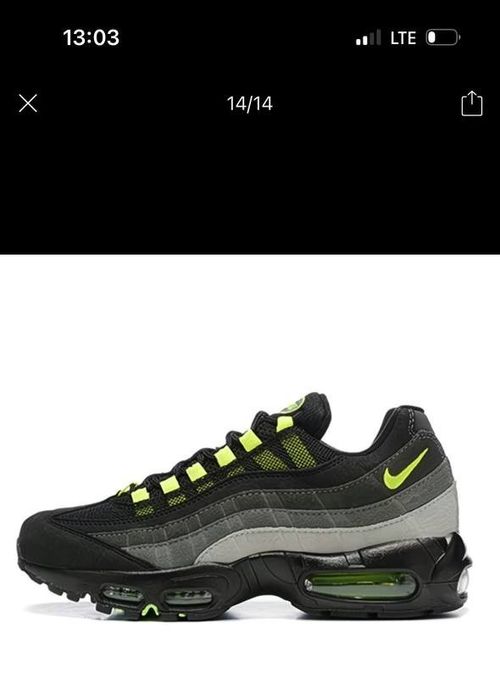 Кросівки Nike Air max 95 GS  "Volt Smoke Grey"розмір 37