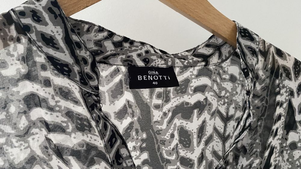 Bluzka tunika Gina Benotti 40/L   Owersize zwierzecy print