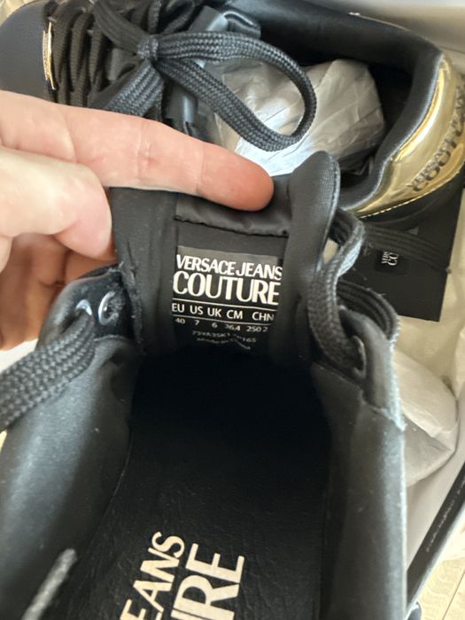 Кеди Versace Couture оригінал 40р, чорні з золотим