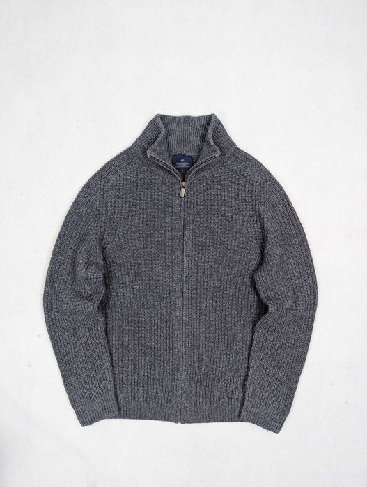 Cashmere Collection szary sweter kardigan kaszmir wełna S
