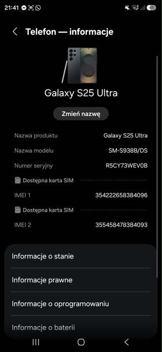 Samsung Galaxy S25 Ultra 5G | PEŁEN ZESTAW + ETUI | Stan idealny | Bateria 100%