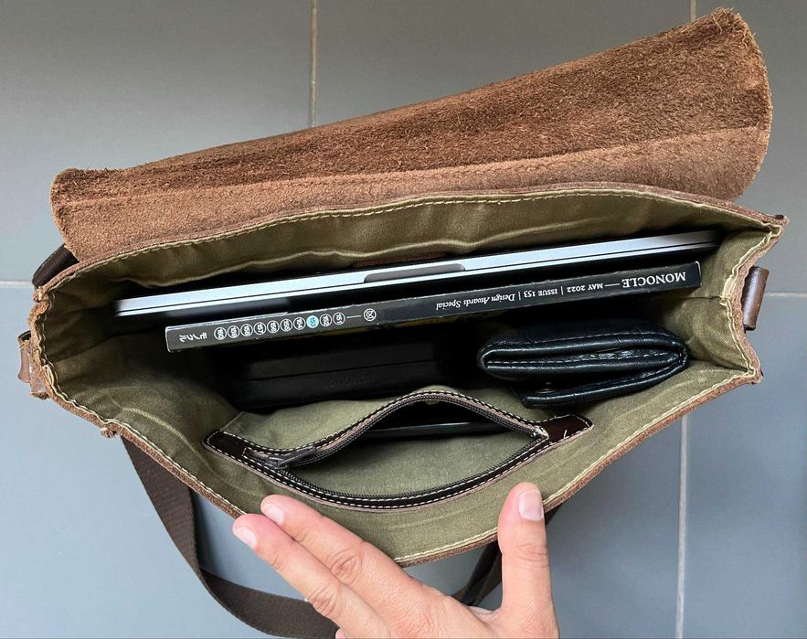 Mala FLY LONDON #pele #castanho escuro #unissexo #óptimo estado