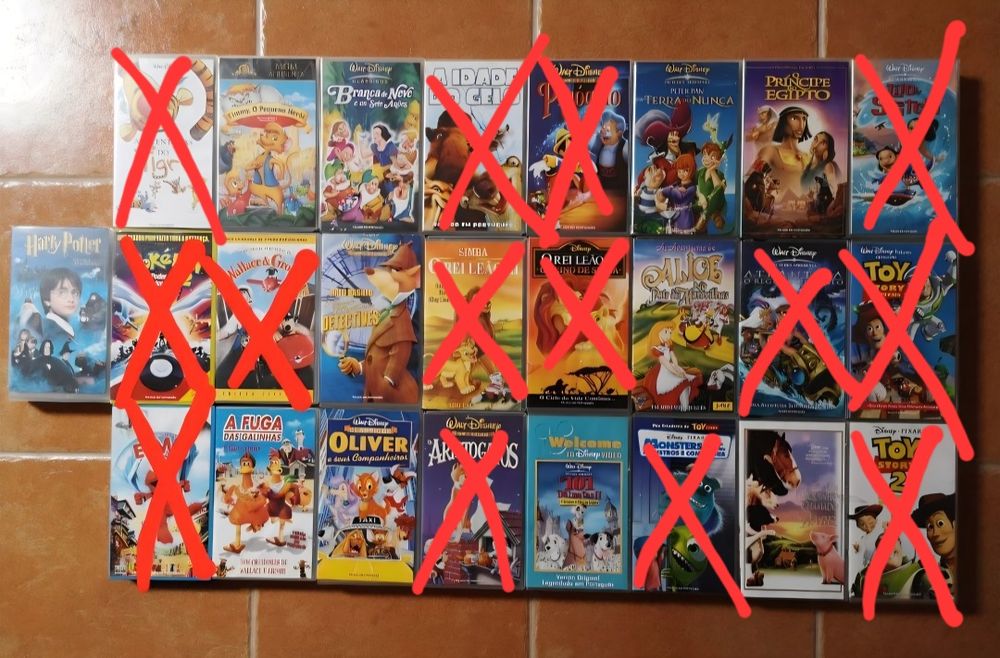 Filmes VHS - Infantis/Juvenis/Animação em bom estado - 2€ por filme