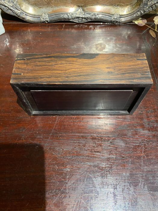 Caixa madeira huanghuali séc XIX 16 cm