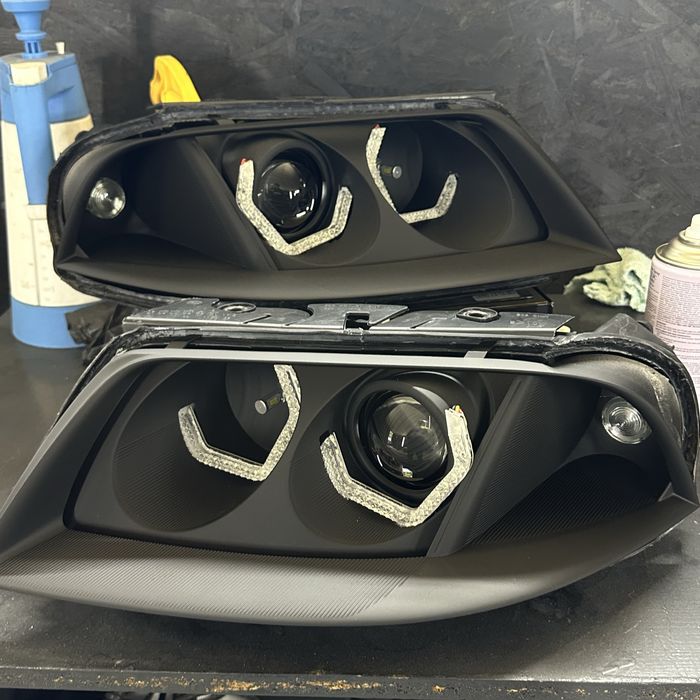 Фари відновлення VOLKSWAGEN PASSAT B5+, BI-LED, оченята, антихром