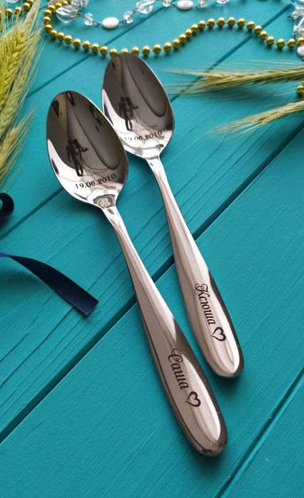 Именная подарочная ложка на свадьбу.