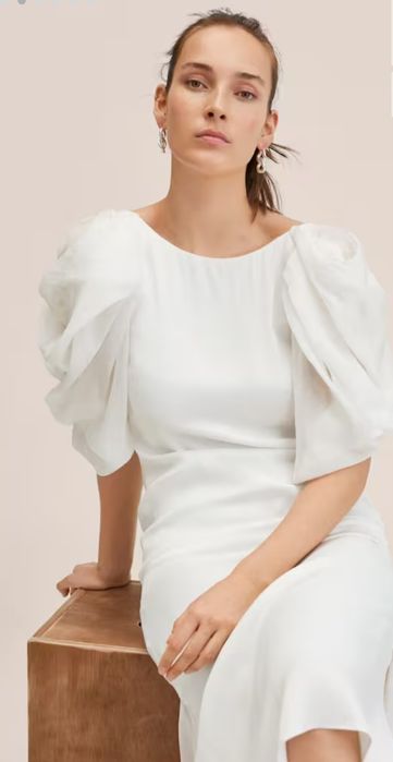 Vestido Branco Mango XL