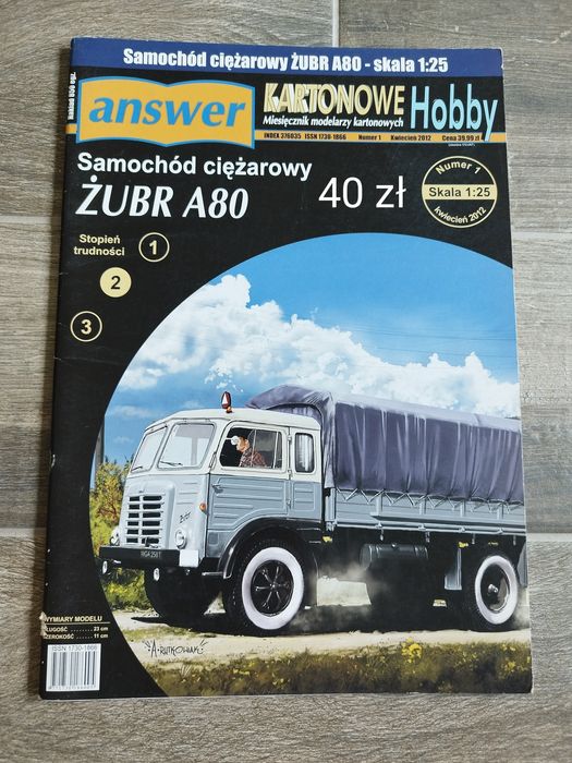 Model kartonowy Żubr A80