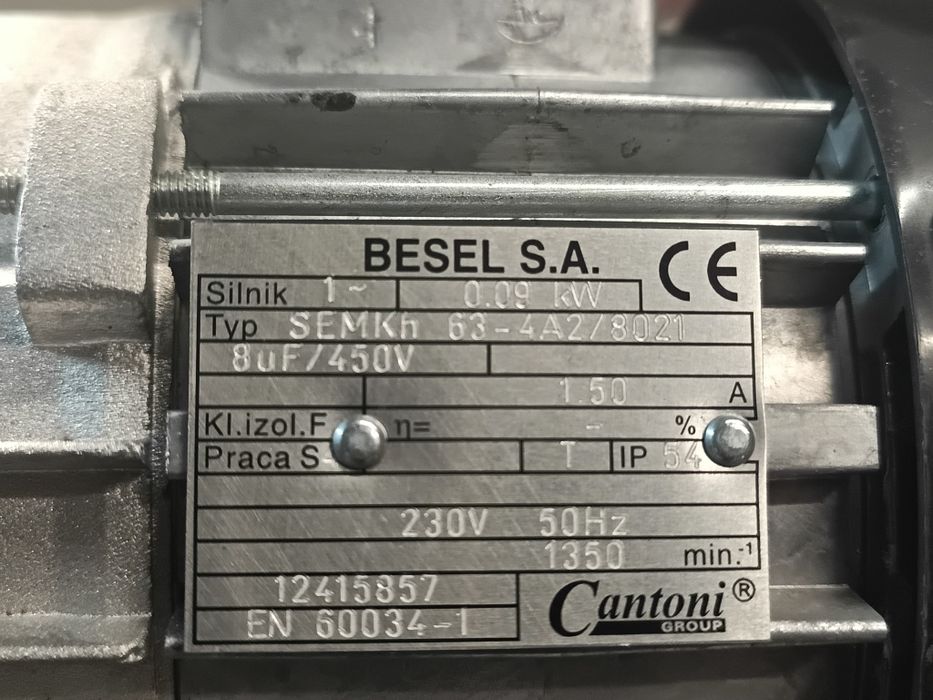 Silnik Besel 0.9 kw + motoreduktor