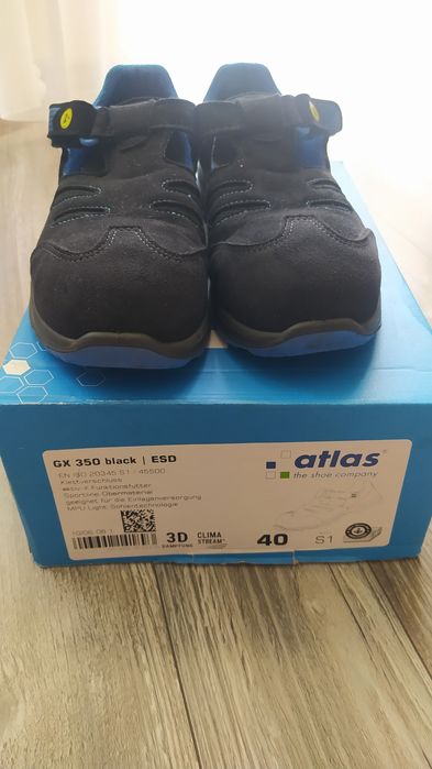 Obuwie robocze sandały Atlas r. 40, metalowy podnosek