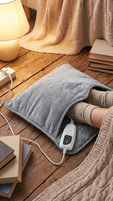 Електрогрілка 2в1 для ніг та тіла 40x40 см, 50Вт, 6 реж.підігр, таймер