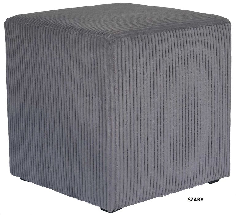 PUFY PUFA kwadratowa 40x40x40 MATERIAŁ velur sztruks SZARY kolory