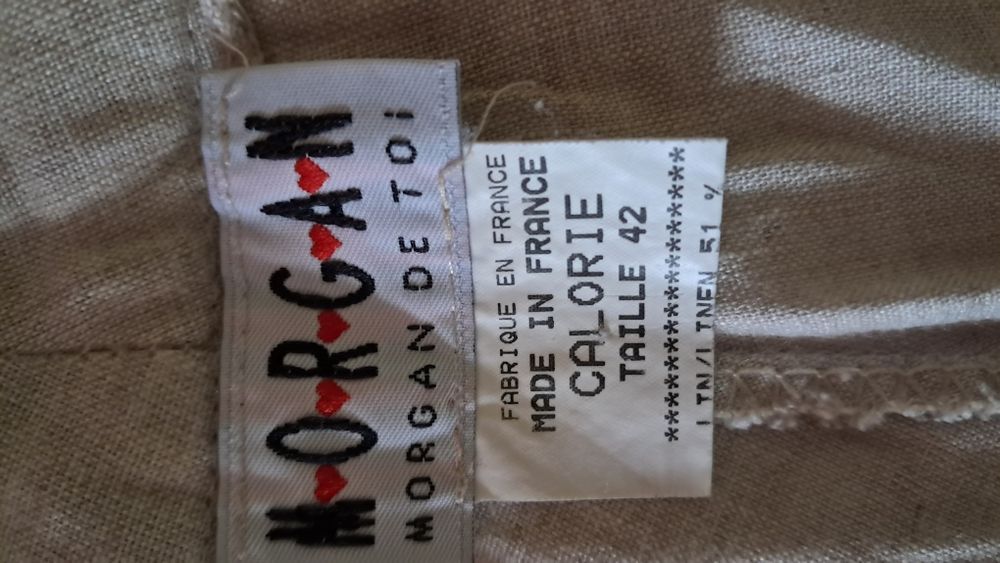 Calças Morgan de linho com viscose de mulher