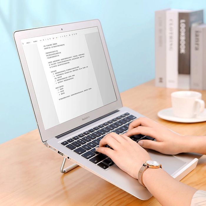 Ugreen regulowana podstawka stojak do laptopa srebrny