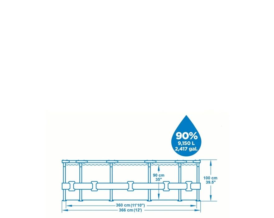 Piscina bestway steel pro max