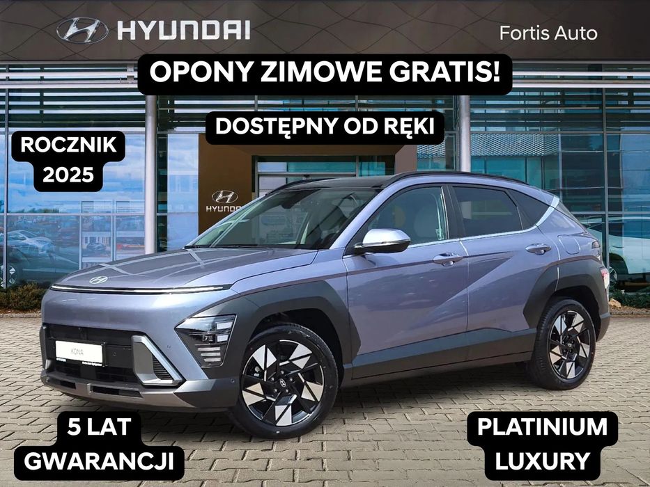 Hyundai Kona Hyundai Kona 1.6 T-GDI Platinum + Luxury | 7DCT | Kamery 360 | Od ręki