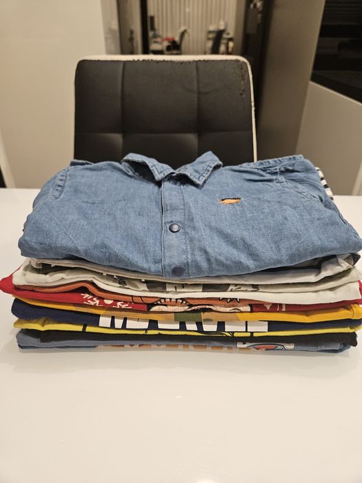 Zestaw 10 bluzek z długim rękawem dla chłopca r.98