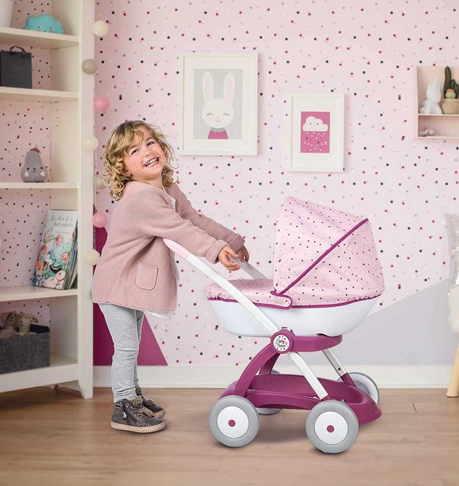 Коляска с люлькой и корзиной Baby Nurse Прованс Модерн 254103 Smoby