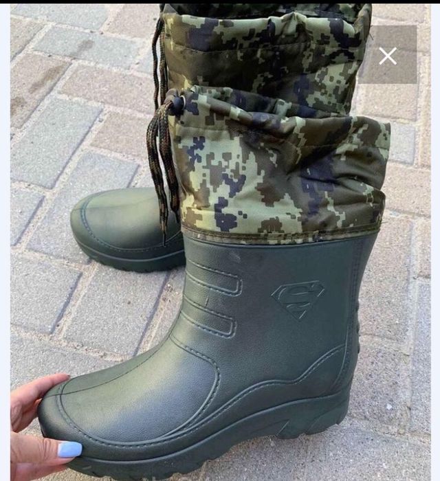 Хит!Мужские сапоги 41 до 46р/чоботи/галоши/пена/дутики/рибалка/охота