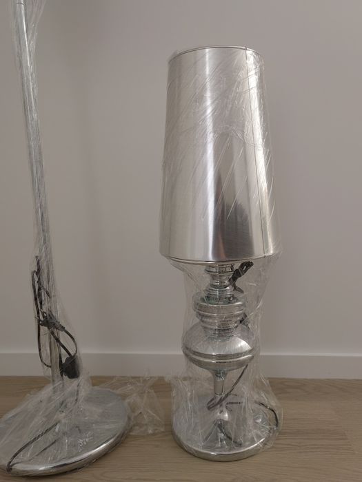 Conjunto de candeeiros decorativos prateados434200003248148482
