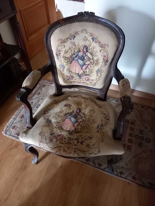 Cadeirao bergere estilo Luis XV