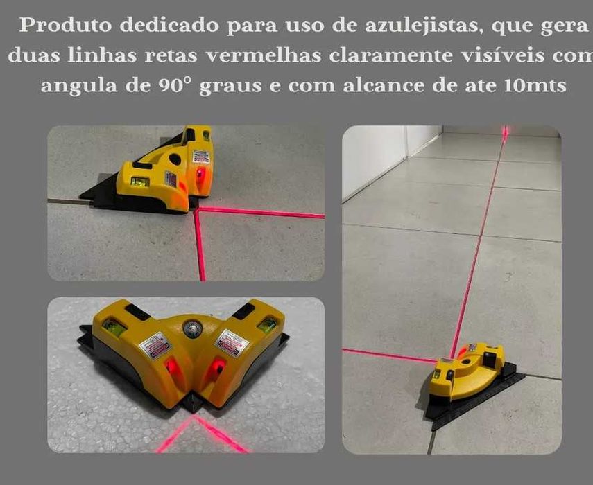 Medidor de nível a laser, ângulo de 90 graus Alcance de 10 m | Azulejo