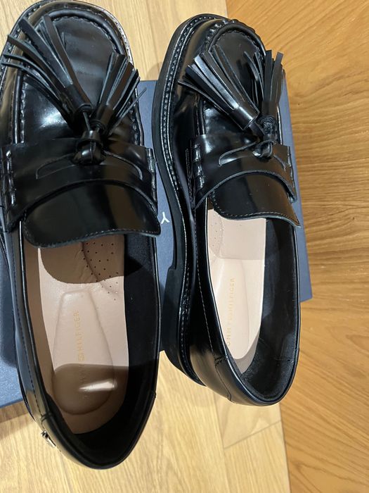 Жіночі чорні шкіряні лофери TASSEL Tommy Hilfiger