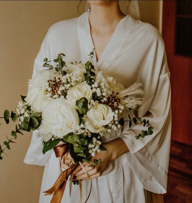 Victoria's Secret satynowy szlafrok BRIDE