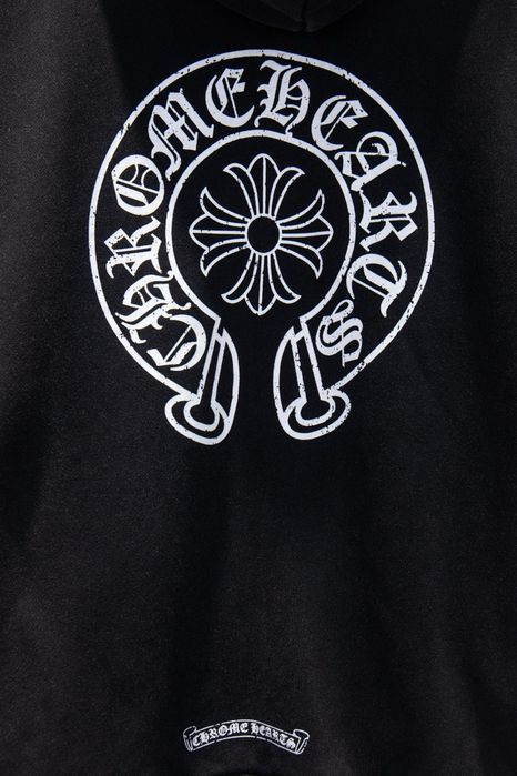 CHROME HEARTS худи мужское унисекс черное оверсайз