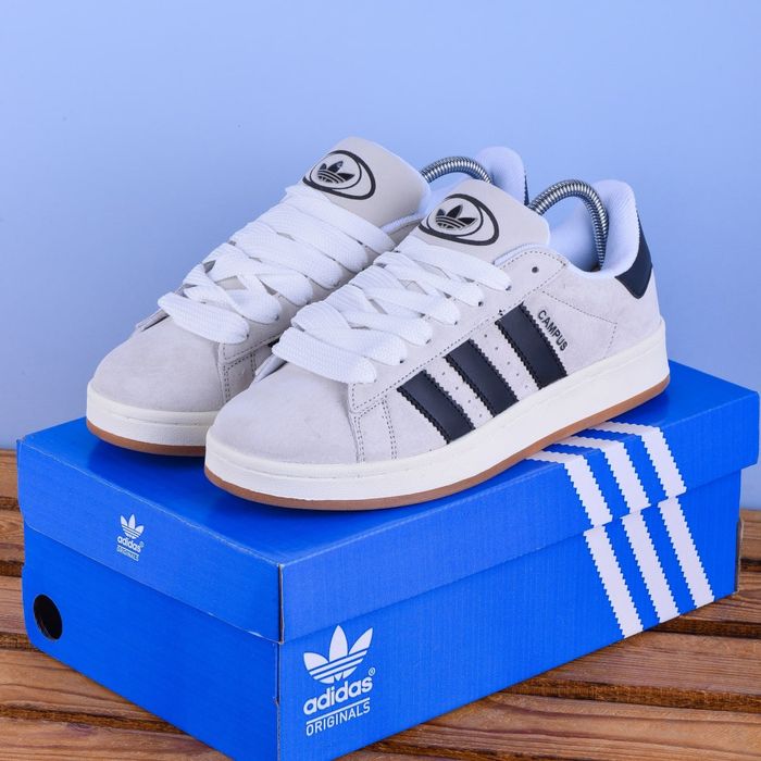 (2275) Кросівки кеди Adidas Campus сірі з чорним (41-46) адідас