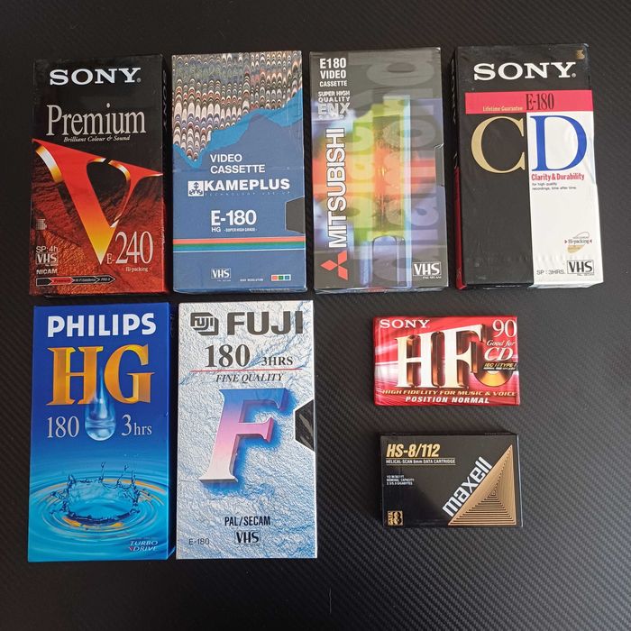 K7 audio e vhs seladas