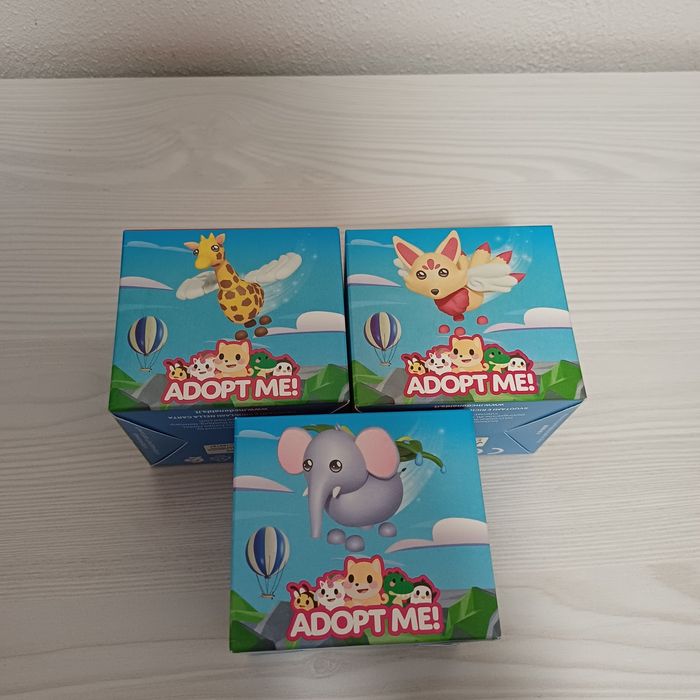 3x Zabawka Happy meal Adopt me! słoń, żyrafa i lis nowe