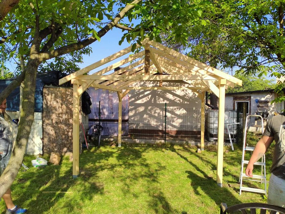 #Promocja Wiata garażowa, altana, carport 400x400 Impregnacja w cenie