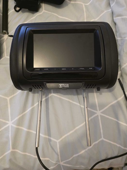 Par de tela traseira com encosto de cabeça para carro.