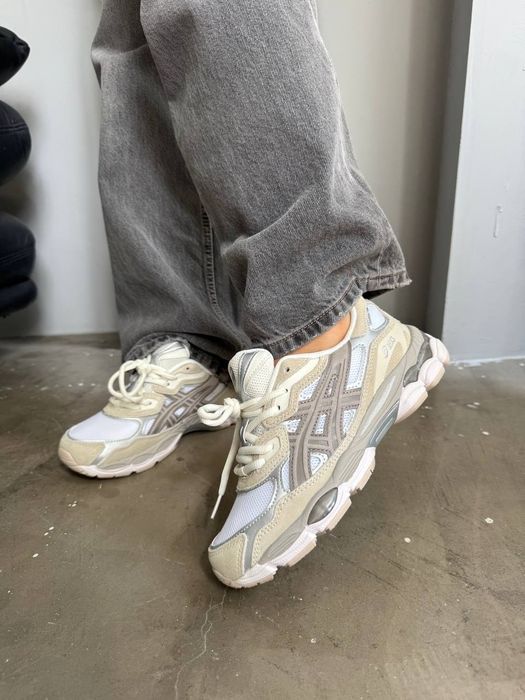 Asics Gel Nyc Beige White унісекс кросівки асікс гель нік