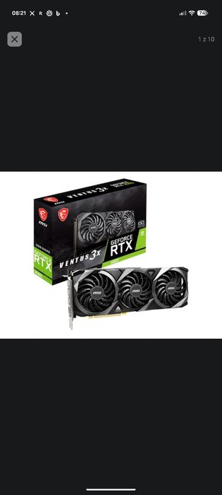 MSI GeForce RTX 3060 Ventus X3 OC 12GB GDDR6 cały komplet co dal produ