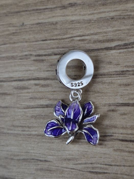 Zestaw 3 charms do bransoletek Pandora S925  motyle kwiat