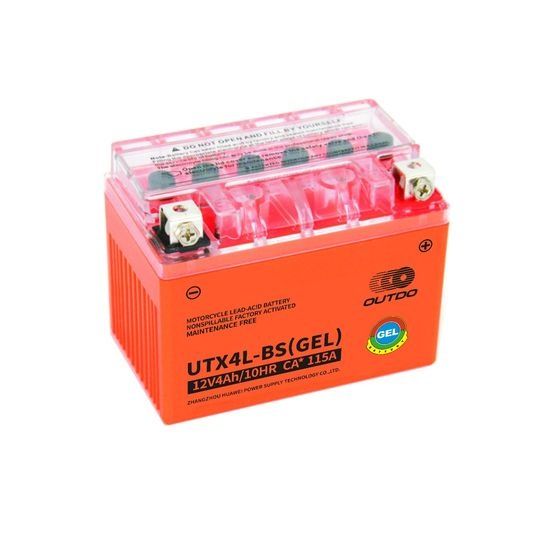 Акумулятор Outdo UTX4L-BS iGEL 12V4Ah/10HR гелевий з індикатором