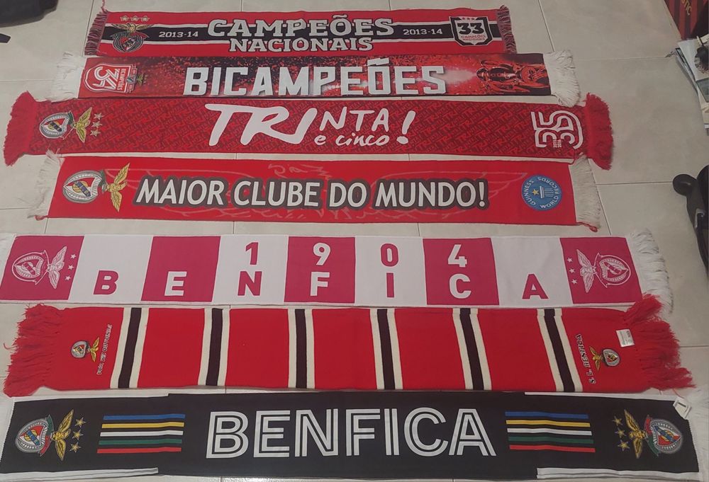7 echarpes bufandas Benfica