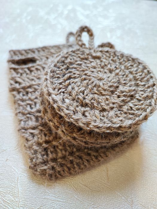 Масажні натуральні мочалки з джуту