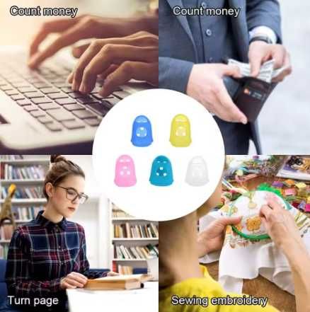 Guitar Fingertip Protetores Silicone 10 peças