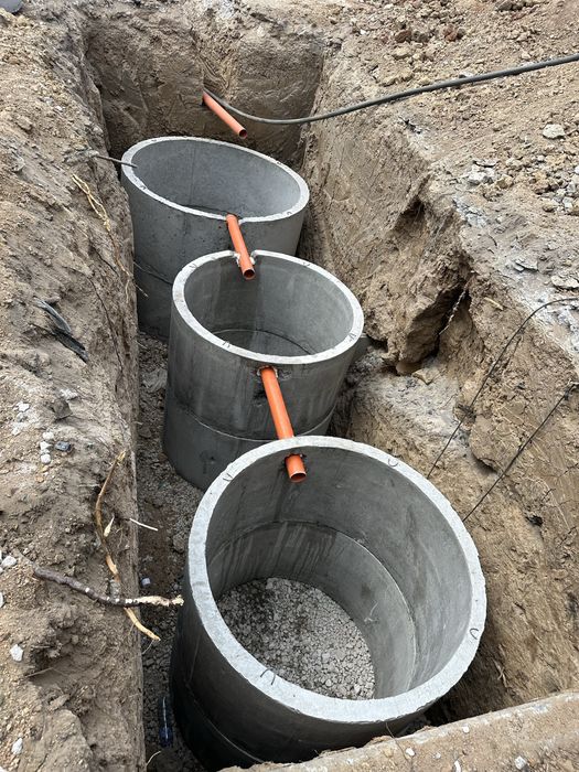 Сливная яма копка септиков водопровод земляные работы канализация