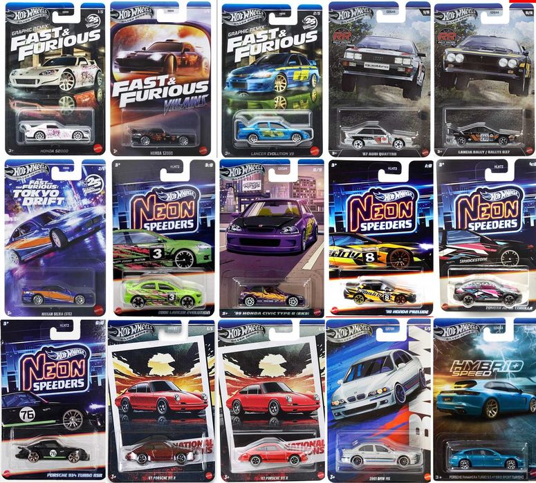 Hot Wheels Silver Mitsubishi Lancer Honda Porsche BMW S15 Форсаж. БМВ