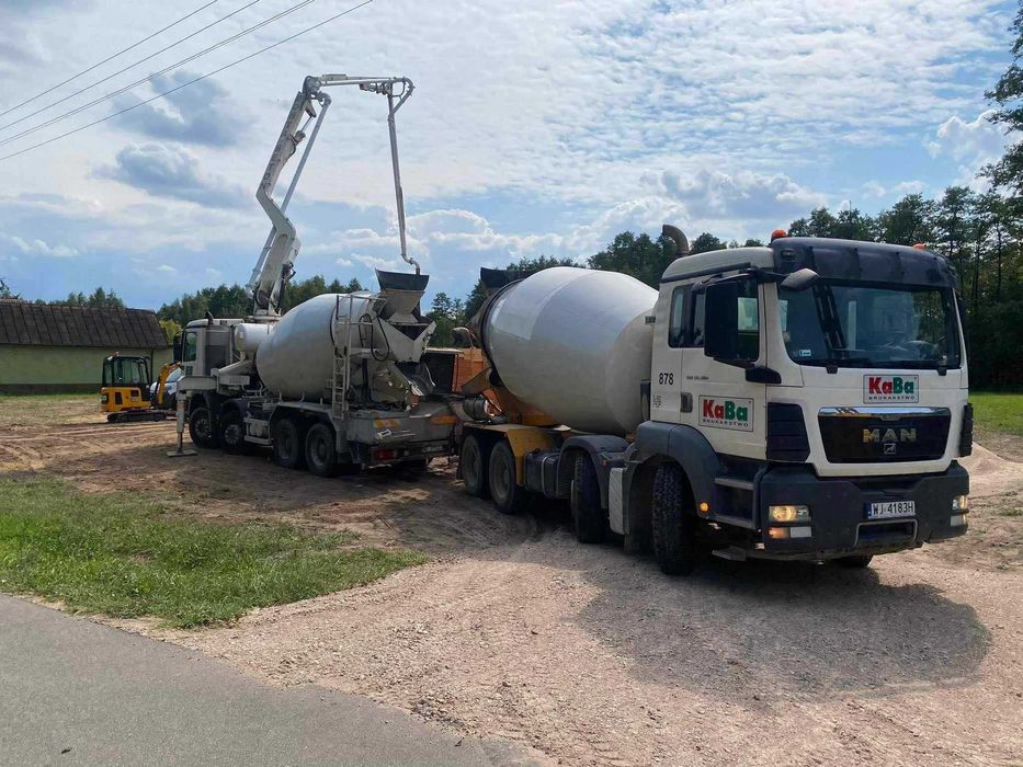 Betoniarnia, Beton towarowy,  półsuchy, suchy, chudziak, stabilizacja.