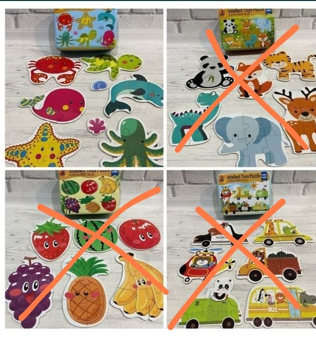 Пазлы, Бебі пазли (Baby puzzle), дерев'яні, м'які, магнітні пазли