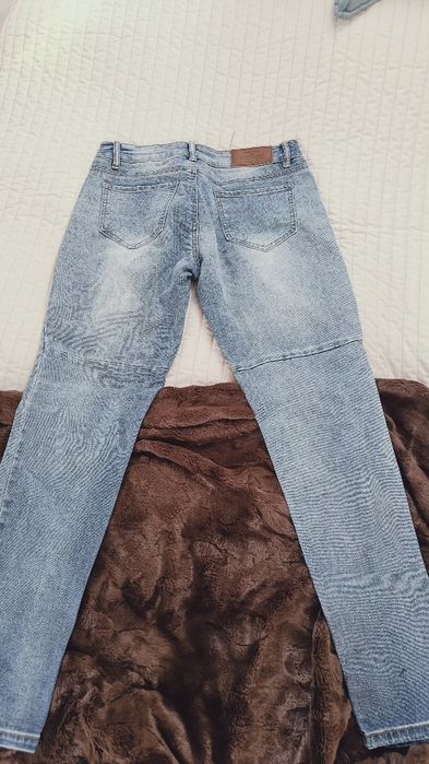 Moodo M 38 jeansy skinny przecierane średni stan