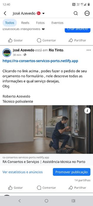 Consertos e obras de remodelação