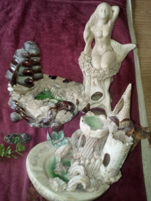 Декорация для аквариума (домики,раковины,камни)