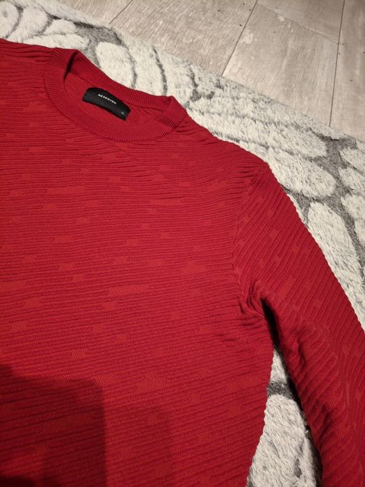 Sweter męski czerwony Reserved
