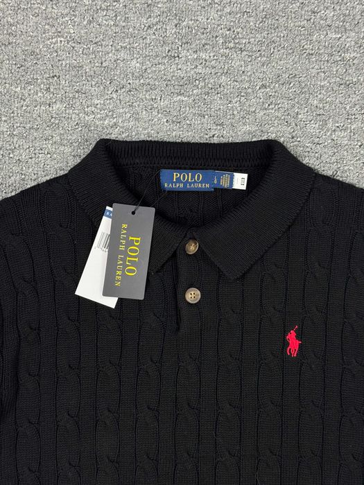 Вязане поло Ralph Lauren унісекс чоловіче жіноче чорне біле синє сіре бежеве класичне преміум люкс стильне футболка поло ральф лорен